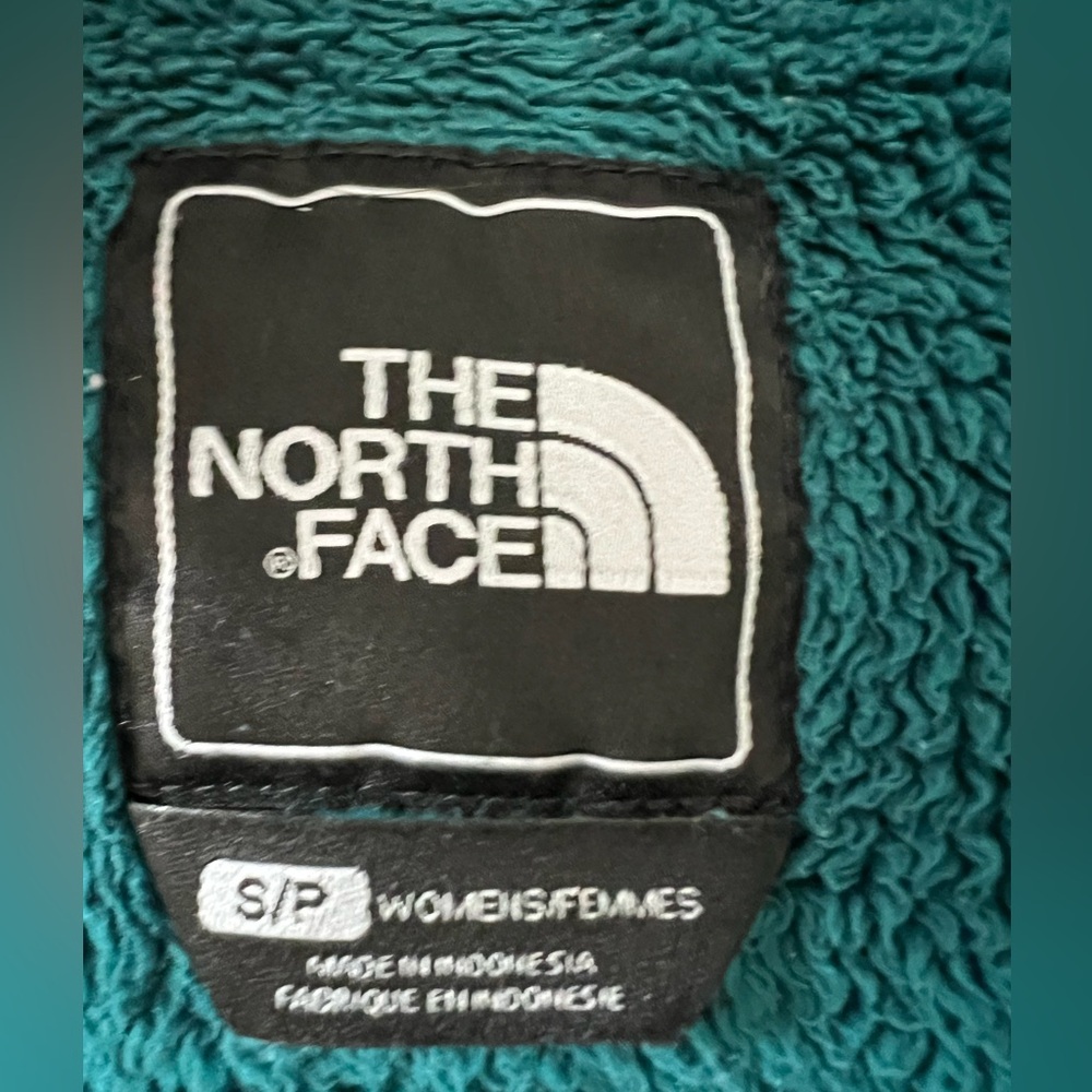 The North Face fleece full zip jacket w/hood women’s Sz S beautiful dark teal - Picture 2 of 16